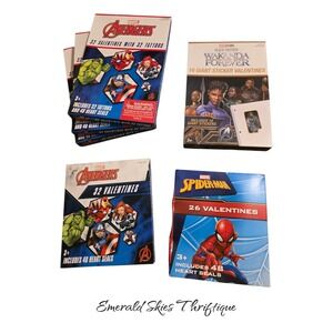 Lot of marvel valentines, new. Wakanda forever, avengers, spiderman Free ship.